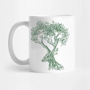 Mystic Antlers of the Forest (Dark Green) Mug